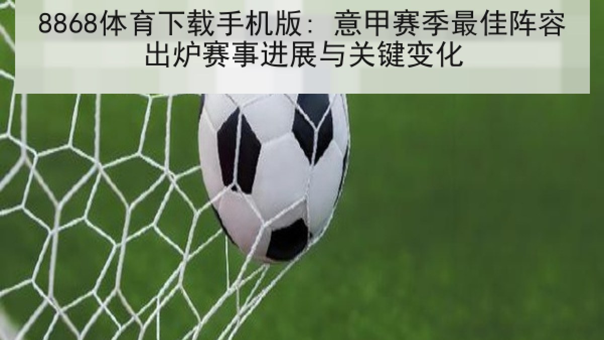 8868体育下载手机版: 意甲赛季最佳阵容出炉赛事进展与关键变化